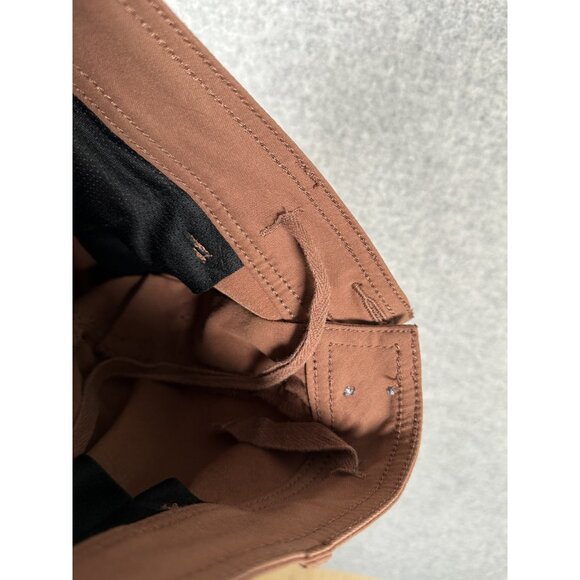 PrAna Womens 12 TALL Outdoor Pants Burnt Orange Stretch Tab Hems Drawstring - Picture 3 of 16